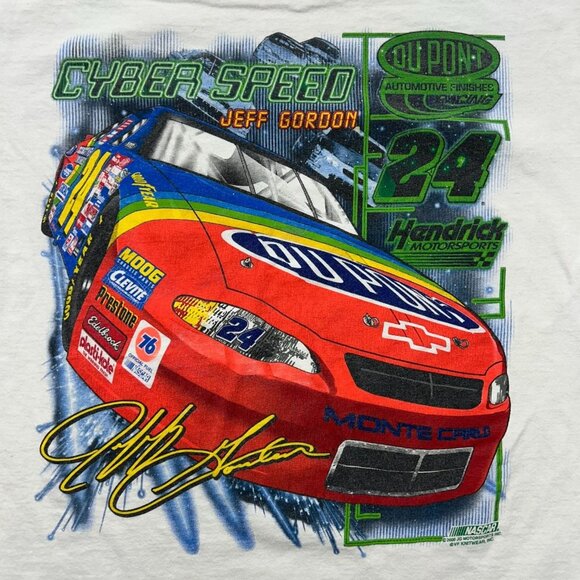 Vintage Jeff Gordon Graphic Tee Mens Large Nascar Short Sleeve y2k Racing - Picture 2 of 8